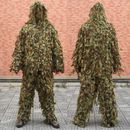 3D Ghillie Suit Lightweight Camouflage Hunting Clothing Hooded Jacket &Pant Sets
