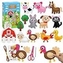 OKOOKO Animal Sewing Craft Kit, Sewing Craft Kit for Kids, DIY Crafting and Sewing Set, Plush Craft, Art Craft Kits, Fun and Educational Craft Set, Sew Your Own Felt Animals Craft Kit for 3 years +