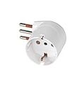 SPACE SAVING SCHUKO ADAPTER 90°10A WHITE 90°10A