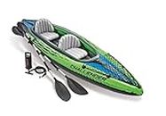 AmazOpen® Sport Series Challenger K2 Inflatable Kayak Raft Boat Set with 2 Aluminium Oars and High Output Hand Air Pump for Adults (2 Person) - 68306