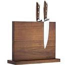 Magnetic Knife Holder - KUCHEASY Double Sided Magnetic Knife Block Without Knives - Wooden Universal Knife Stand - Knife Display Rack for Kitchen Counter Multifunctional Storage 12 inch