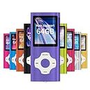 Mymahdi MP4 MP3 / Portable, 1.8 inch devaient Purple with and LED Screen Memory Card Slot, Max Support 128GB