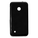 Shantime for Nokia Lumia 530 Case, Soft TPU Back Cover Shockproof Silicone Bumper Anti-Fingerprints Full-Body Protective Case Cover (4.00 Inch) (Black)