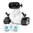 ALLCELE Robot Toys, Rechargeable RC Robot for Boys and Girls, Remote Control Toy with Music and LED Eyes, Gift for Children Age 3 Years and Up - White