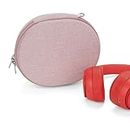 Geekria UltraShell Case for Solo Pro, Studio 3 Wireless, Studio 2, Executive Headphones, Replacement Protective Hard Shell Travel Carrying Bag with Accessories Storage (Pink)