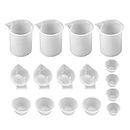 Supvox 16 Pcs Silicone Measuring Cups for Resin,Silicone Mixing Cups DIY Glue Tools Cup for Epoxy Resin Casting Molds Slime Art Waxing