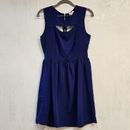 One Clothing Dress Women's Size M Blue Cutouts Zip 97254 CR2395-SN70