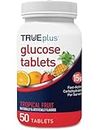 TRUEplus® Glucose Tablets, Tropical Fruit Flavor - 50ct Bottle