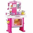 Happy Chef Lights and Sounds Kitchen Playset 19 PC Pink Color_Intexca