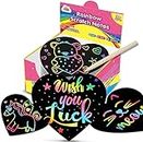 ZMLM Rainbow Scratch Art Bomboniere - 160 Mini Heart Scratch Art Note Pads Craft Art Paper for Kids DIY Cards - Black Scratch Art Supplies Birthday Game Toys for Girls Boys Halloween Christmas