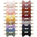 20 pezzi da 3,2" Baby Girls Waffle Headbands Hair Bows Stretchy Nylon Hairbands for Newborn Infant Toddler Hair Accessories