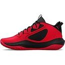 Under Armour Grade School Lockdown 6 Basketball Shoe, (600) Red/Black/White, 3.5 US Unisex Big Kid