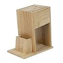 HOKIPO® Wooden Knife Holder for Kitchen - Universal Knives Holder Stand with 5 Slots