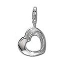 SilberDream Charm 925 Sterling Silver Heart Pendant for Bracelet Chain Earring FC3012