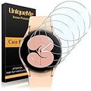 [5 Pack]UniqueMe Designed for Samsung Galaxy Watch 4/5/6 40mm Screen Protector Tempered Glass, [Anti-Bubble] HD Clear Anti-Scratch Screen Protector for Smartwatch