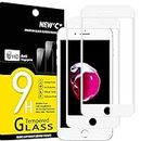 NEW'C Protector de Pantalla de Cristal blindado, Compatible con iPhone 7 y iPhone 8 y iPhone SE 2020 (4,7 Pulgadas), 3D, dureza 9H, 0,33 mm, Ultra Transparente, Protector de Pantalla HD