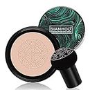 SIAMHOO CC Cream Foundation with Mushroom Head Air Cushion Full Coverage for Flawless Makeup, Even Skin Tone 0.7 fl.oz - Natural