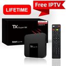Tx Super 8k LIFETIME Internet Smart Android TV Box Free TV KEIN ABONNEMENT