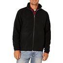 Amazon Essentials Men's Full-Zip Fleece Jacket (Available in Big & Tall), Black, L