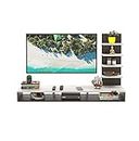 Wonder Wood Engineered Wood Tv Cabinet Unit Set Top Box Stand 48 inch Standerd Colour Black/White