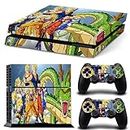 Whole Body Protective Vinyl Skin Decal Cover Compatible with Playstation4 PS4 Console Anime DBZ Goku X Series Include Two Free Wireless Controller Stickers (XT)