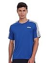 Adidas Men Polyester CLASSIC 3S TEE,Sports T-Shirts,BLUBEA , Small