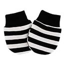 Baby Mittens No Scratch Comfortable Feeling Easy to Wear Newborn Gloves Infant Accessories Clothing Decoration for Boys Girls, Black White Stripe