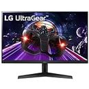 LG 24GN60R Ultragear™ Full HD IPS Panel (1920 x 1080) with 1ms (GtG) Gaming Monitor with 144Hz Refresh Rate, HDR 10, Compatible with AMD FreeSync™ Premium, Black Stabilizer, Stylish Design, Black