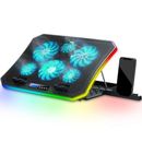 TopMate C12 Laptop Cooling Pad RGB Gaming Laptop Cooler Fans for 11"-17" Laptops