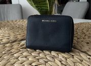 Michael Kors MK Navy Blue Leather Zip around Purse Wallet