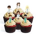 Nurses Mix Krankenschwestern Ärzte Hospital Mix # 3 essbare Cupcake Toppers - Stand Up Waffelkuchen Dekorationen (Packung mit 12)