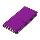 NWNK13 Samsung Galaxy S6 (SM-G920) Phone Case Premium Leather Flip Case Book Wallet Case Card Holder Media Stand Shock Proof Case Protective Phone Cover Compatible for Samsung S6 Purple