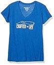 Spyderco TSWCFLXXL T-Shirt Women Crafted for Life Blue V-Neck, XX-Large