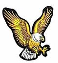 HHO Majestic American Spirit National Bald Eagle Bird Patch Embroidered DIY Patches, Cute Applique Sew Iron on Kids Craft Patch for Bags Jackets Jeans Clothes