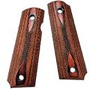 Aibote 1911 Gun Grips Double Diamond Color Wood Custom DIY EDC Pistol Knife Handles Material Full Size fits Most Commander,Standard & Government 1911 Models(Rosewood)