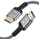 Highwings 4K High Speed HDMI Cable 1M/3.3FT, 4K@60Hz 18Gbps HDMI Braided HDMI Cord 30AWG 4K@60Hz Compatible 4K HDR,HDCP 2.2,Video 4K UHD 2160p,HD 1080p,3D PS 3 4 PC Blu-ray ect