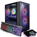 STGAubron Gaming Desktop PC, Intel Core I5 3.3Ghz up to 3.7Ghz, AMD Radeon RX 550 4G GDDR5, 16G Ram, 512G SSD, WiFi, BT 5.0, RGB Fan x 3, RGB Keybaord & Mouse, RGB Mouse Pad, W10H64
