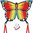 Butterfly Kite for Kids and Audlts, 120x95cm with Long Tails,Beginner Kite for Children,Easy to Assemble and Fly, Easy-Grip Handle with 200’ String and Swivel,. Awesome Beach and Outdoor Toys