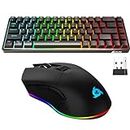 KLIM Blaze & Shift Bundle - New 2024 - Wireless Gaming Keyboard and Mouse Combo - Wireless Mechanical Keyboard Hotswap TKL - RGB Gaming Mouse Wireless - Long-Lasting Built-in Battery