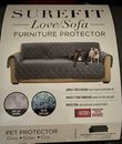 SureFit Quilted Pet Furniture Cover Protector Water+stain Resist Sofa Couch Gray