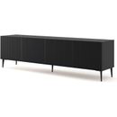 Bim Furniture - TV-Schrank ravenna b 200 cm 4D schwarz matt + Beine