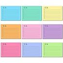to Do List Sticky Notes Assorted Colors Lined Self Stick Note Pads Adhesive Memo for Planner Reminder Studying, Home Office Supplies, 3 x 4 Inch (Simple Colors, 9 Pieces)