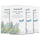 Dragonfly Cape Malay Chai Tea | Pack of 4 x 20 Organic Tea Bags (80 Teabags) | Naturally Sweet Herbal Tea Bags | Chai Tea Bags | Caffeine-Free Chai Tea | Compostable tea bags | Spiced Rooibos