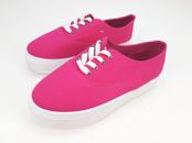 Baskets à chaussures à pompe rose pour femmes du Royaume-Uni taille 3 - 7 (R399) vêtements confortables au Royaume-Uni