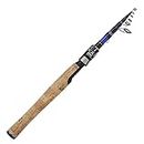 EOW XPEDITE PRO Portable Telescopic Casting and Spinning Fishing Rods, 24T Carbon Blanks & Solid Carbon Tip, Cork Handle, Travel Rod, Light Weight and Short Collapsible Rods