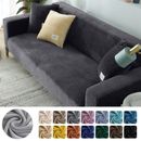 Velvet Plush Sofa Covers Elastic Thick Stretch Armchair Covers For Living Room