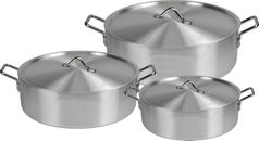 Set pentole alluminio stockpot24-26-30 cm pentola casseruola cucina
