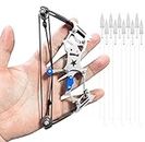 Mini Archery Bow Set Right Hand Mini Compound Bow Mini Hunting Bow Metal Material Catapult RH/LH for Hunting Shooting Practice Archery Entertainment Fun