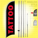 TATTOO - Windless Swooper Flag Kit 15' Tall Feather Banner Sign  kb-h