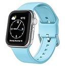 penguin kart Silicon Fit Band Strap Compatible with Apple Smart Watch (42mm | 44mm |45mm |49mm) - Sky Blue (Watch Not Included)
